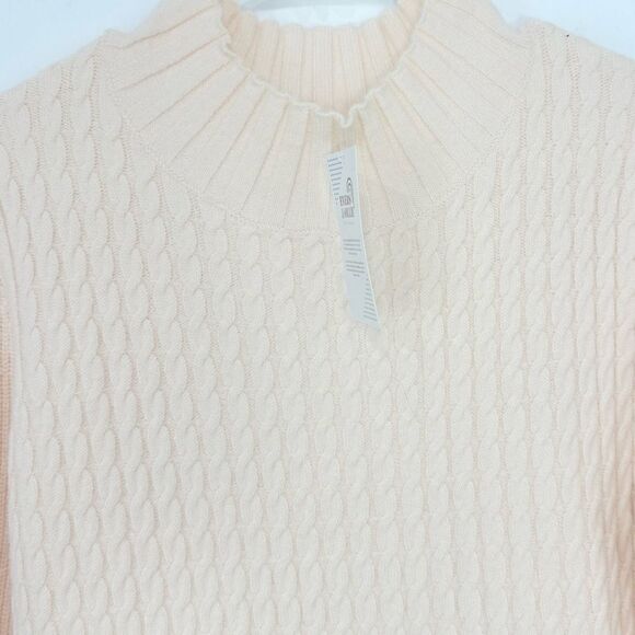 Hope Horizon Cream Cable Knit Ruffle Hem
Sweater Boutique Mini Dress - Picture 11 of 16